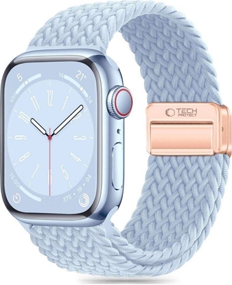 Attēls no Tech-Protect Pasek do APPLE WATCH 3 / 4 / 5 / 6 / 7 / 8 / 9 / SE (38 / 40 / 41 MM) Tech-Protect Nylonmag Baby niebieskie