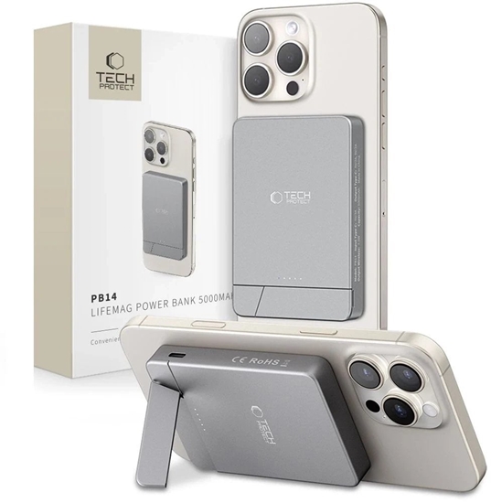 Picture of Tech-Protect Powerbank Tech-Protect PB14 LifeMag MagSafe 5000 mAh - gray