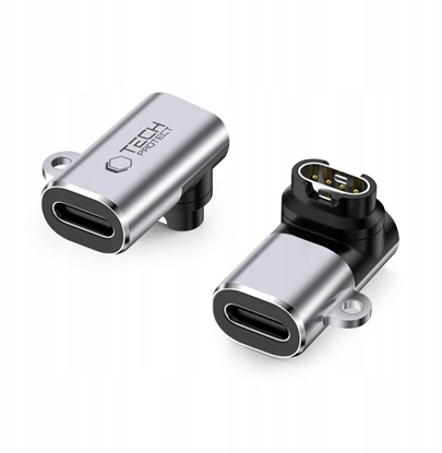 Attēls no Tech-Protect Tech-Protect Ultraboost USB-C Angle Adapter for Garmin Watch - Gray