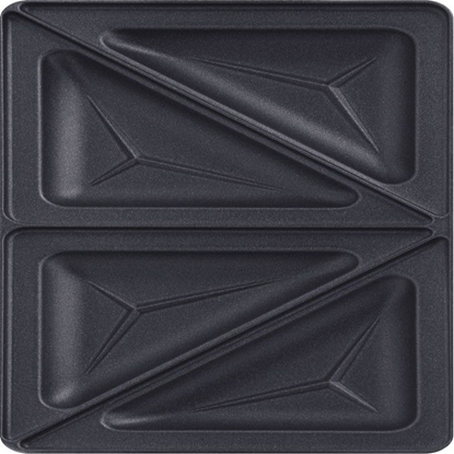 Attēls no TEFAL Triangle toasted sandwich set for Snack Collection XA800212 Dimensions (W x L) 13 x 22.5 cm, Black