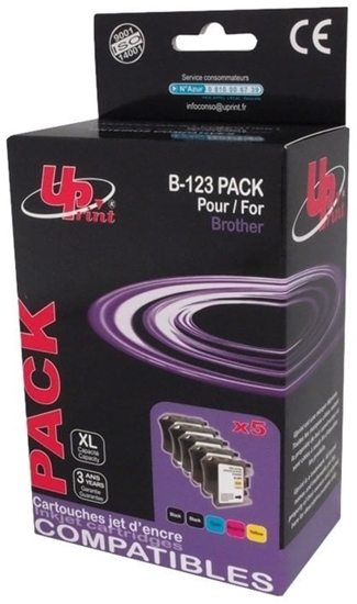 Picture of Tintes kārtridžs UPrint Brother LC123 Multipaka