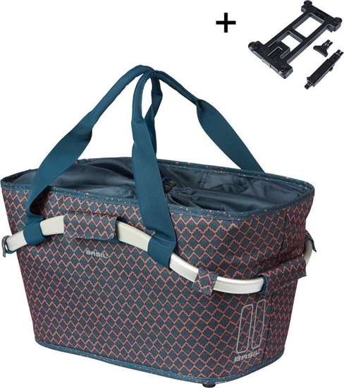 Picture of Torba na baganik BASIL FLAIR CARRY ALL REAR BASKET, MIK z adapterem do mocowania, 22L, Wodoodporna, Navy (NEW 2025)