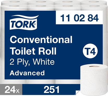 Picture of Tork Toiletpapir Tork® Advanced T4, 110284, 2-lags, pakke a 24 stk.