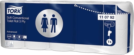 Picture of Tork Tork Papier toaletowy w rolce konwencjonalnej, 3-warstwowy - Advanced