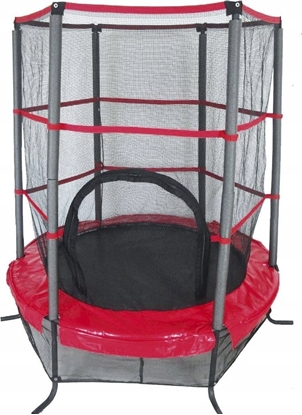 Attēls no Trampolina Trampolina Z Siatk Czarno-Czerwona o r. 137 cm