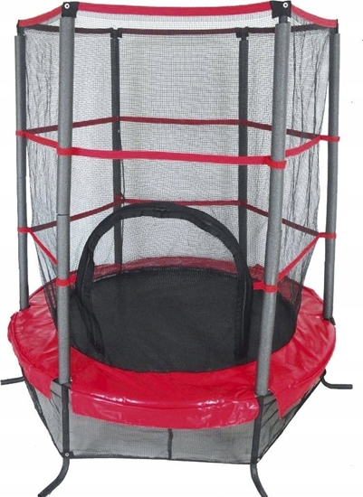 Picture of Trampolina Trampolina Z Siatk Czarno-Czerwona o r. 137 cm