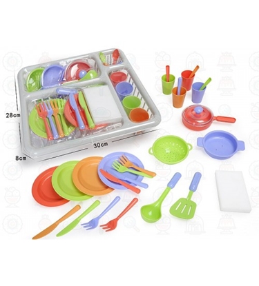 Attēls no Trauku komplekts ar žāvētāju 30x28x28 cm plastmasas 600935