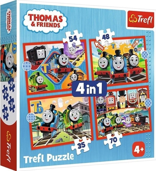 Picture of Trefl PUZZLE 4w1 Odjazdowy Tomek /Thomas_Friends 34619
