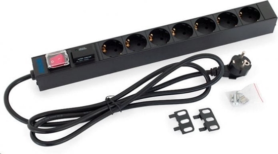 Picture of Triton RAB-PD-X12-A1 19" Steckdosenleiste 1HE 7x Schutzkontakt mit Blitzschutz