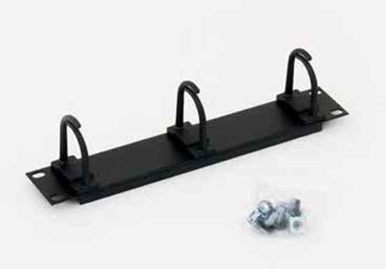 Picture of Triton Triton 10" cable duct 1 HU, 3 plastic brackets, black RAL 9005 - RAB-VP-X02-C1