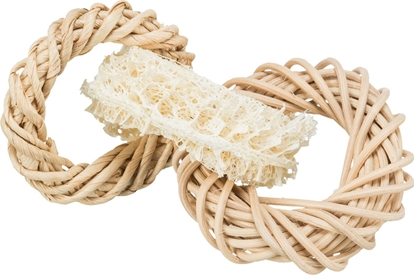Attēls no Trixie Zabawka naturalna, dla kawii domowych/królików, trukwa/rattan/licie kukurydzy, r.13 cm