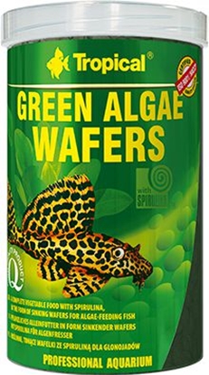 Изображение Tropical Green Algae Wafers tonce rolinne wafelki dla ryb 100ml