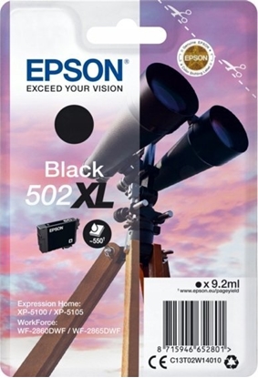 Picture of Tusz Epson Epson 502XL Multipack - 4er-Pack - 19.1 ml - mit hoher Kapazitat - Schwarz, Gelb, Cyan, Magenta - original - Blister mit RF- / akustischem Alarmsignal - Tintenpatrone - fur Expression Home XP-5100, XP-5150, WorkForce WF-2860, WF-2865DWF, WF-288