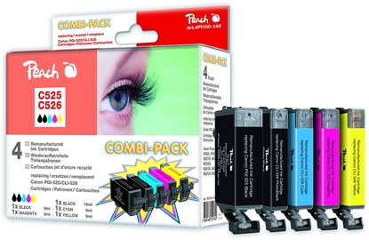 Изображение Tusz Peach Patrone Peach Canon Pixma iP4850 MultiPack Retail Comp. - PI100-140