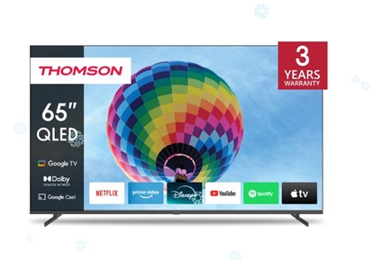 Attēls no TV Set|THOMSON|65"|4K/Smart|QLED|3840x2160|Wireless LAN|Bluetooth|Google TV|Dark Grey|65QG4S14