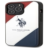 Picture of U.S Polo Apple iPhone 14 Pro Leather Double Horse Case White Blue