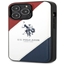 Attēls no U.S Polo Apple iPhone 14 Pro Max Leather Double Horse Case White Blue