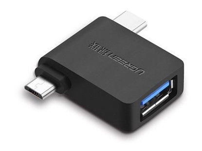 Attēls no Ugreen 2 in 1 Adapter Micro USB Male + USB Type C Male to USB 3.0 Female Black