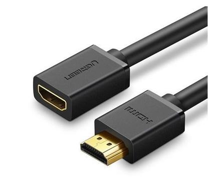 Attēls no Ugreen Cable cord adapter plug HDMI extension cable (female) - HDMI (male) 4K 10.2 Gbps 340 Mhz audio ethernet 0.5 m Black