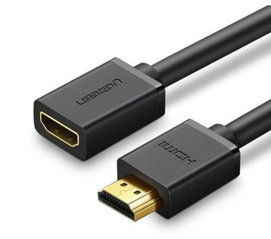 Изображение Ugreen cable HDMI extension cable (female) - HDMI (male) 19 pin 1.4v 4K 60Hz 30AWG 2m black (10142) Black