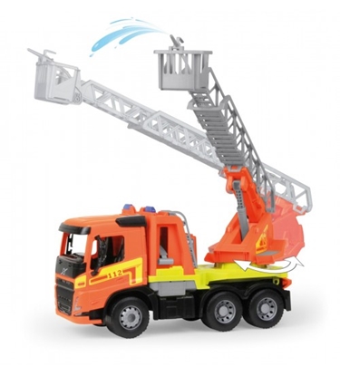 Attēls no Ugunsdzēsēju mašīna ar pagarināmām kāpnem un ūdens strūklu Worxx Volvo 52 cm kastē Lena Čehija L04625