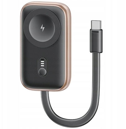 Attēls no Inductive charger for Apple Watch Usams CD245 2-in-1 with 1200mAh powerbank + USB-C cable tarnish
