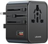 Picture of Travel Charger Adapter USAMS CC309 2xUSB-C 25W 4in1 US/AU/EU/UK black