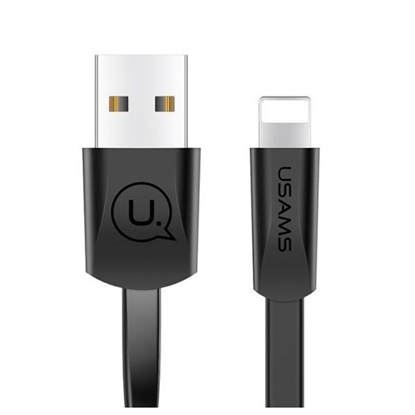 Изображение Kabel USB Usams USB-A - Lightning 1.2 m Czarny (SJ199IP01)