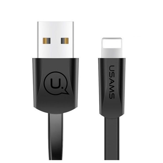 Изображение Kabel USB Usams USB-A - Lightning 1.2 m Czarny (SJ199IP01)
