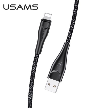 Изображение USAMS Kabel pleciony U41 lightning 3m 2A czarny|bl
