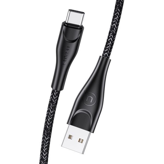 Picture of USAMS Kabel pleciony U41 USB-C 1m 2A czarny|black 