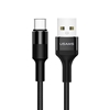 Изображение Kabel USB Usams USB-A - USB-C 1.2 m Czarny (SJ221TC01)