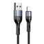 Attēls no USAMS Kabel pleciony U55 2A lightning czarny|black