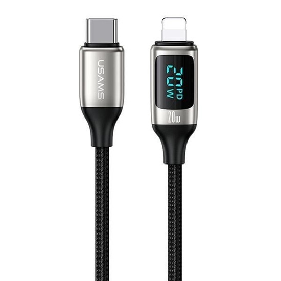 Picture of USAMS Kabel pleciony U78 USB-C na Lightning LED 1.