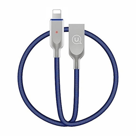 Изображение Kabel USB Usams USB-A - Lightning 1.9 m Niebieski (IPYSUSB202)