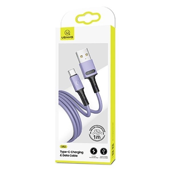 Picture of USAMS Kabel U52 USB-C 2A Fast Charge 1m purpurowy|