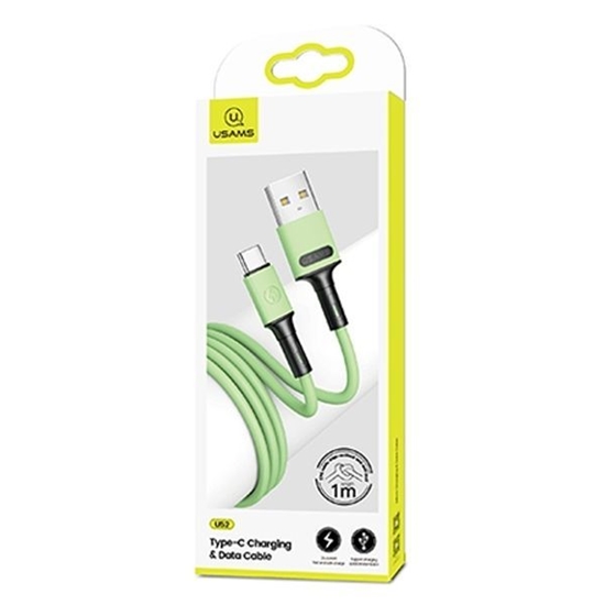Picture of USAMS Kabel U52 USB-C 2A Fast Charge 1m zielony|gr