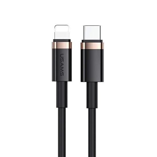 Picture of Kabel USB Usams USB-C - Lightning 1.2 m Czarny (SJ484USB01)
