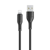 Изображение Kabel USB Usams USB-A - Lightning 1 m Czarny (SJ500USB01)