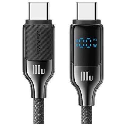 Picture of USAMS Kabelis USB-C USB-C 100W 1.2m digitālais dis