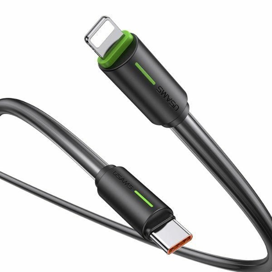 Picture of USAMS Kabel USB-C|Lightning 1m SJ732 czarny|black 