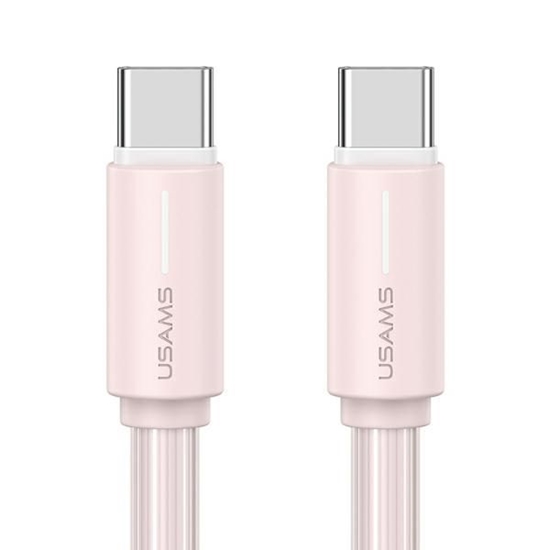 Picture of USAMS Kabel USB-C|USB-C 1m SJ734 różowy|pink YU Se