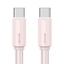 Picture of USAMS Kabel USB-C|USB-C 1m SJ734 różowy|pink YU Se