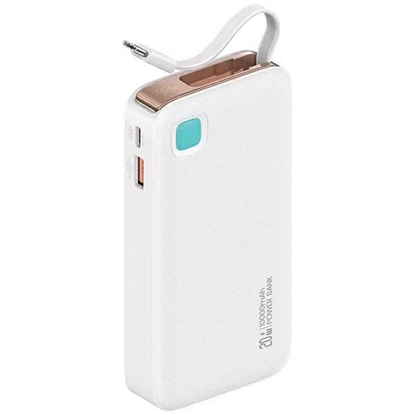 Attēls no USAMS Powerbank ze zwijanym kablem USB-C Retractab
