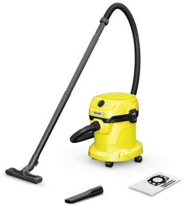Изображение Vacuum Cleaner|KARCHER|Wet and dry vacuum cleaner WD 2 Plus V-15/4/18|Car cleaning|1000 Watts|Suction power 220W|Capacity 15 l|Noise 74 dB|Yellow|Weight 4.3 kg|1.628-003.0