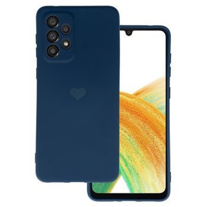 Attēls no Vennus Samsung GALAXY A13 4G SILICONE HEART CASE FOR Dark Blue