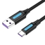 Picture of Vention USB 2.0 A to USB-C Cable Vention CORBI 5A 3m Black PVC