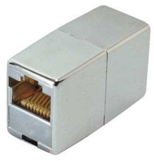 Picture of Verbinder Westernkupplung RJ45-RJ45 (8/8) metallisiert(VF v.5)