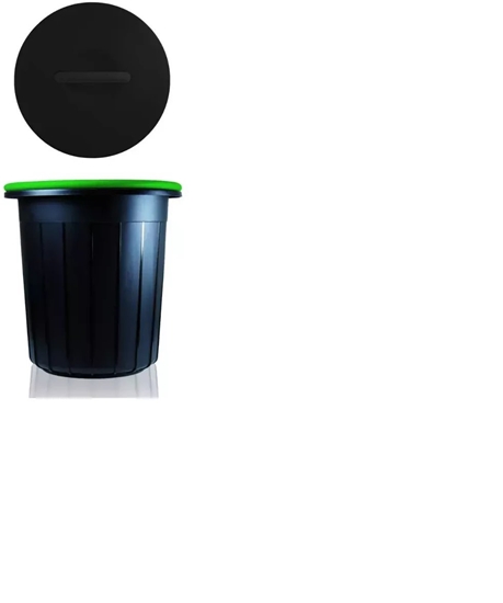 Picture of Waste bin Ecosolution 25L 37 5x37 5x39cm dark grey/green 8009115034193