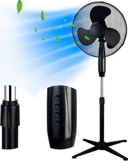 Picture of Wentylator ExtraLink EXTRALINK BRYZA, ESF-40D-BL, STANDING FAN, 3 BLADES, 3 SPEED SETTINGS, BLACK